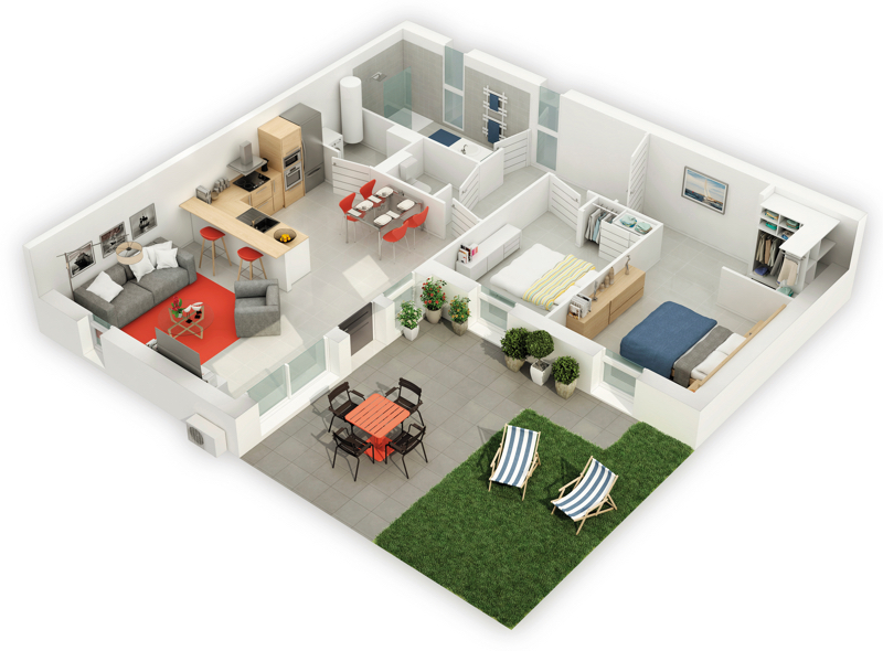 Résidence Les Senioriales de Pornic : Exemple de logement T3